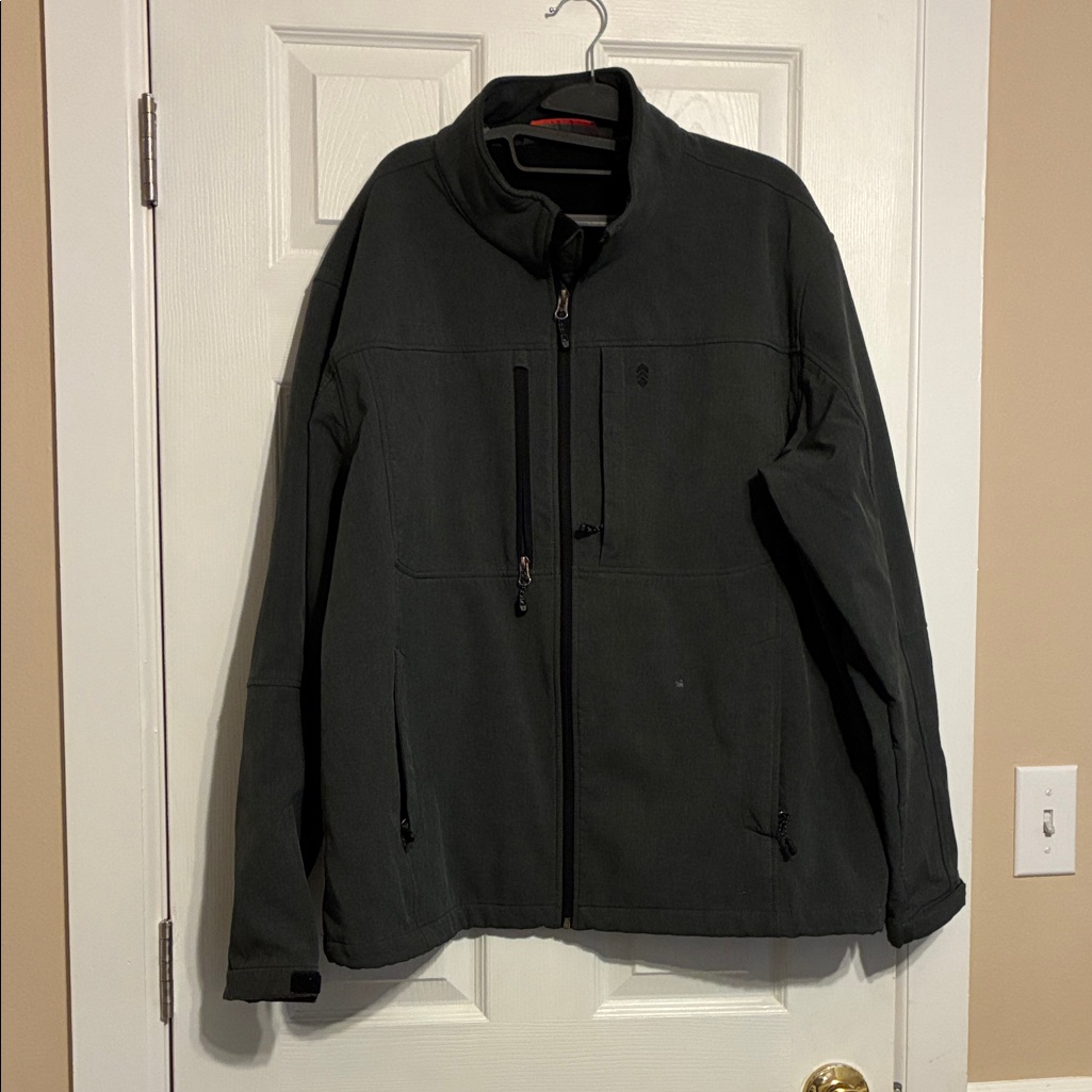 Free Country Men's Dark Gray Lightweight Soft-Shell Jacket